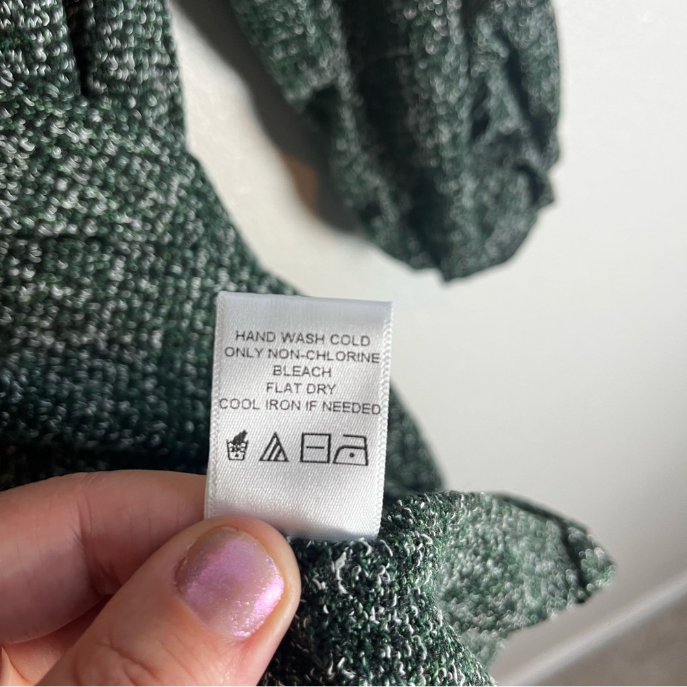 NWT Anthropologie RO & DE Stella Ruffled Green Mini Dress Multiple Petite Sizes - Picture 8 of 9